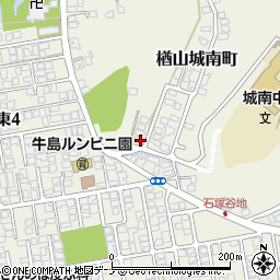 秋田県秋田市楢山城南町3-7周辺の地図