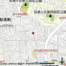 秋田県秋田市新屋松美町2-36周辺の地図