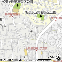 秋田県秋田市新屋松美町2-24周辺の地図