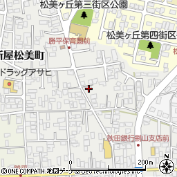 秋田県秋田市新屋松美町2-48周辺の地図