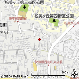 秋田県秋田市新屋松美町2-25周辺の地図
