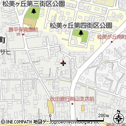 秋田県秋田市新屋松美町2-8周辺の地図