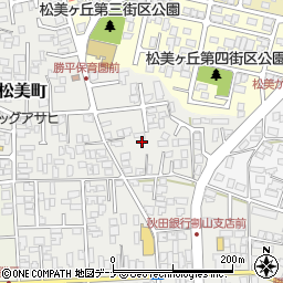 秋田県秋田市新屋松美町2-35周辺の地図
