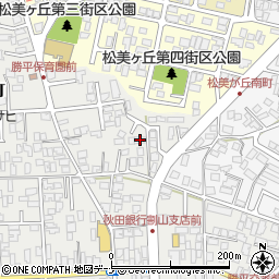 秋田県秋田市新屋松美町2-9周辺の地図