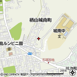 秋田県秋田市楢山城南町3-1周辺の地図