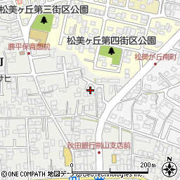 秋田県秋田市新屋松美町2-6周辺の地図