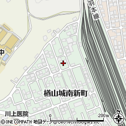 秋田県秋田市楢山城南新町9周辺の地図