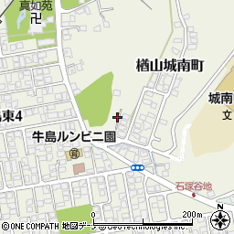秋田県秋田市楢山城南町1-53周辺の地図