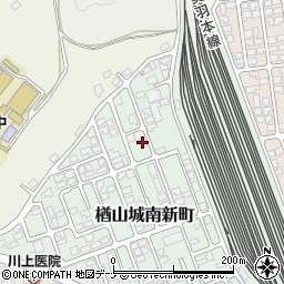 秋田県秋田市楢山城南新町9-6周辺の地図