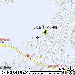秋田県秋田市新屋北浜町9-19周辺の地図