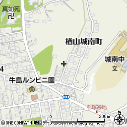 秋田県秋田市楢山城南町3-20周辺の地図