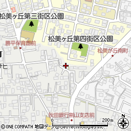 秋田県秋田市新屋松美町2-1周辺の地図