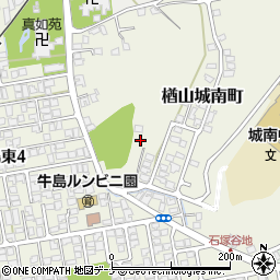 秋田県秋田市楢山城南町1-55周辺の地図