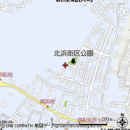 秋田県秋田市新屋北浜町9周辺の地図