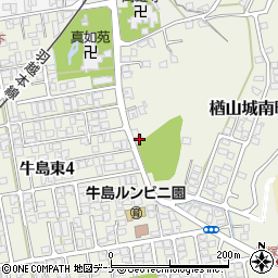 秋田県秋田市楢山城南町1-72周辺の地図