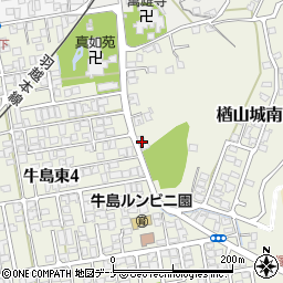 秋田県秋田市楢山城南町1-73周辺の地図