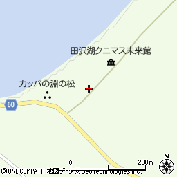 秋田県仙北市田沢湖潟（中山）周辺の地図
