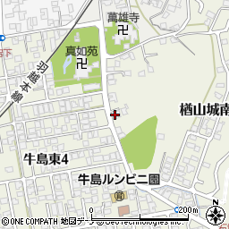 秋田県秋田市楢山城南町1-77周辺の地図