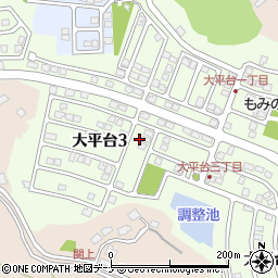 秋田県秋田市大平台周辺の地図
