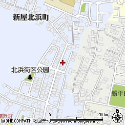 秋田県秋田市新屋北浜町3-14周辺の地図