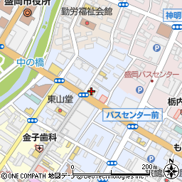 セブンイレブン盛岡中ノ橋通１丁目店周辺の地図