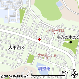 秋田県秋田市大平台1丁目6周辺の地図