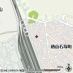 秋田県秋田市楢山石塚町2-18周辺の地図