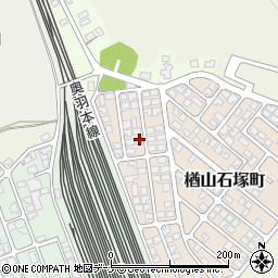 秋田県秋田市楢山石塚町2-12周辺の地図