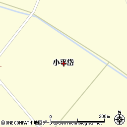 秋田県秋田市河辺岩見小平岱周辺の地図