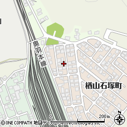 秋田県秋田市楢山石塚町2-11周辺の地図