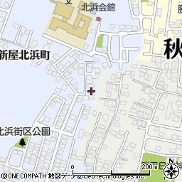 秋田県秋田市新屋北浜町3-23周辺の地図