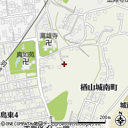 秋田県秋田市楢山城南町1-6周辺の地図