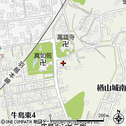 秋田県秋田市楢山城南町1-2周辺の地図