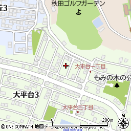 秋田県秋田市大平台1丁目7周辺の地図