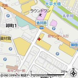 秋田まるごと市場　まるごとホール周辺の地図