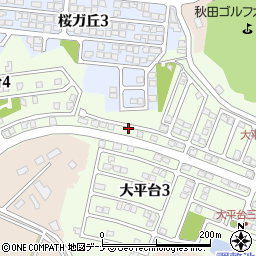秋田県秋田市大平台1丁目3周辺の地図