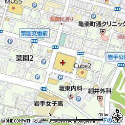 川徳百貨店　ベベコーナー周辺の地図