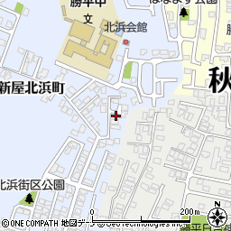 秋田県秋田市新屋北浜町3-28周辺の地図