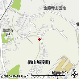 秋田県秋田市楢山城南町3-40周辺の地図