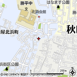 秋田県秋田市新屋北浜町3-34周辺の地図