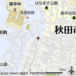 秋田県秋田市新屋北浜町2-34周辺の地図