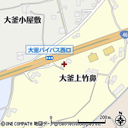 岩手県滝沢市大釜上竹鼻53周辺の地図