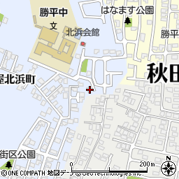 秋田県秋田市新屋北浜町2-22周辺の地図