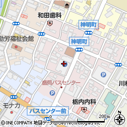 盛岡駐車場周辺の地図