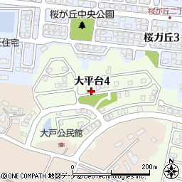 秋田県秋田市大平台4丁目周辺の地図