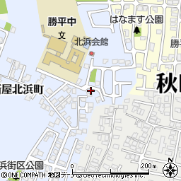 秋田県秋田市新屋北浜町2-15周辺の地図