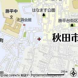 秋田県秋田市新屋北浜町2-38周辺の地図