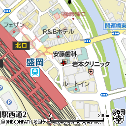 オリックスレンタカー盛岡駅前店周辺の地図