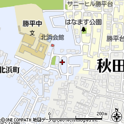 秋田県秋田市新屋北浜町2周辺の地図