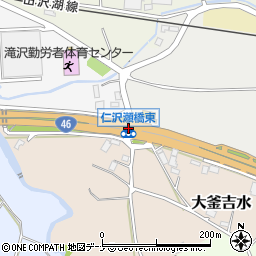 仁沢瀬橋東周辺の地図